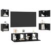 vidaXL TV-Schrankset 6 pcs Schwarz Eichen-Optik Holzwerkstoff