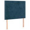 vidaXL Boxspringbett mit Matratze Dunkelblau 100x200 cm Samt