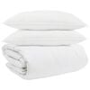 vidaXL Bettdecken Set mit Kissen 3 pcs Wei&szlig; Daunenfeder