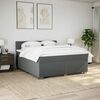 vidaXL Boxspringbett mit Matratze Dunkelgrau 180x200 cm Stoff
