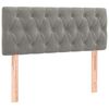 vidaXL Boxspringbett mit Matratze Hellgrau 120x190 cm Samt