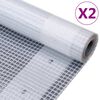 vidaXL Gitter-Abdeckplanen 2 Stk. 260 g/m&sup2; 2x2 m Wei&szlig;