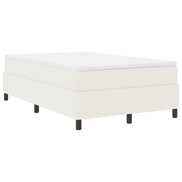 vidaXL Plattformbettgestell Creme 120 x 200 cm Stoff