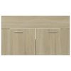 vidaXL Waschbeckenunterschrank Sonoma-Eiche 80x38,5x46cm Holzwerkstoff