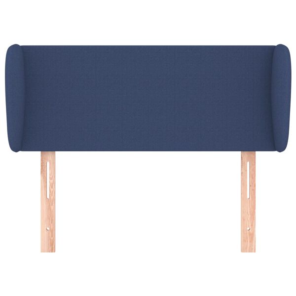 vidaXL Kopfteil mit Ohren Blau 93x23x78/88 cm Stoff