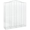 vidaXL Gabionen mit Hochbogen 9 Stk. 200x50x220/240cm Verzinktes Eisen