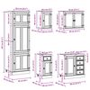 vidaXL Schrank mit Regal SKI 14 pcs Honigbraun Massives Kiefernholz