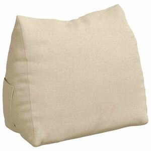 vidaXL R&uuml;ckenkissen Creme 60 x 20 x 50 cm Stoff