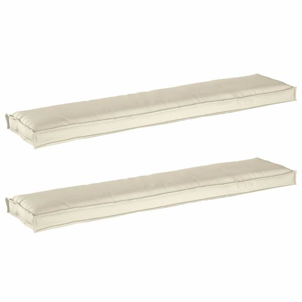 vidaXL Palettenkissenset 2 pcs Creme 180 x 40 x 8 cm Oxford-Stoff
