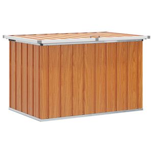 vidaXL Au&szlig;enlagerbox Holz 109 x 67 x 65 cm Verzinkter Stahl