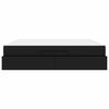 vidaXL Bettgestell mit Matratze mit Matratze 2 pcs Schwarz PVC