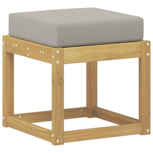 vidaXL Outdoor Hocker Bank Massivholz Akazie Wei&szlig;