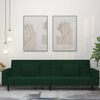 vidaXL Schlafsofa 2-Sitzer mit 2 Kissen Dunkelgr&uuml;n Samt
