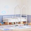 vidaXL Tagesbett mit Dach Wei&szlig; 80x200 cm Massivholz Kiefer