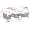 vidaXL Garten-Sofa-Set mit Kissen mit Speicher 11 pcs Hellgrau