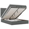 vidaXL Ottoman-Bett mit Matratze & LEDs Dunkelgrau 140x200 cm Stoff