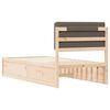 vidaXL Bettgestell mit gepolstertem Kopfteil Taupe 75 x 190 cm