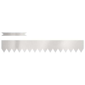vidaXL Raseneinfassung 10 pcs 100 x 0,05 x 15 cm Edelstahl Silber