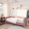 vidaXL Tagesbett mit Matratze USB Rosa Samt 90x200 cm