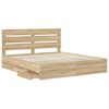 vidaXL Bettrahmen Sonoma-Eiche 180 x 200 cm Ingenieurs Holz