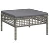 vidaXL 5-tlg. Garten-Lounge-Set mit Kissen Grau Poly Rattan