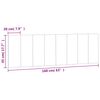 vidaXL Kopfteil-Kissen "Hanko" Schwarz 160 cm Samt