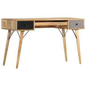 vidaXL Schreibtisch mit Schubladen 130 x 50 x 80 cm Massivholz Mango