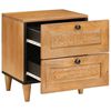 vidaXL Nachttisch Hellbraun 40 x 33 x 46 cm Massivholz Akazie