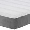 vidaXL Bettmatratze mit Matratze Hellgrau 160 x 200 cm Stoff