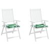 vidaXL Sitzkissen 2 Stk. Blattmuster 50x50x4 cm Stoff