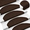 vidaXL Stufenmatten Selbstklebend 5 Stk. 65x21x4 cm Braun Halbrund Gro&szlig;