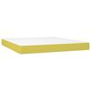 vidaXL Boxspringbett mit Matratze & LED Gr&uuml;n 160x200 cm Stoff