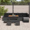 vidaXL Garten-Sofa-Set 10 pcs Schwarz Poly-Rattan