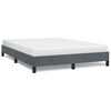 vidaXL Bettgestell ohne Matratze Dunkelgrau 152x203 cm Queen-Size Samt
