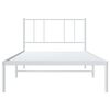 vidaXL Bettgestell mit Kopfteil Metall Wei&szlig; 100x200 cm