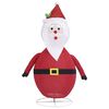 vidaXL Weihnachtsdeko Weihnachtsmann LED Luxus-Stoff 120 cm