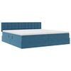 vidaXL Aufbewahrungsbett mit Matratze Dunkelblau 200 x 200 cm Samt
