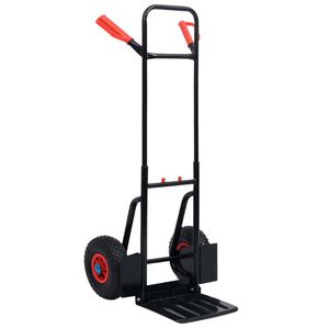 vidaXL Teleskop-Sackkarre 200 kg Schwarz und Rot