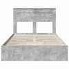 vidaXL Aufbewahrungsbett Beton Grau 135 x 190 cm Holzwerkstoff