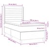 vidaXL Boxspringbett mit Matratze & LED Dunkelbraun 90x200 cm Stoff