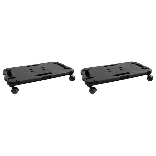 vidaXL Transportroller 2 Stk. Schwarz Polypropylen 200 kg