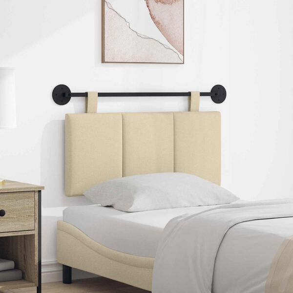 vidaXL H&auml;ngevorderseite Wandmontiert Creme 100 x 55 x 5 cm Stoff