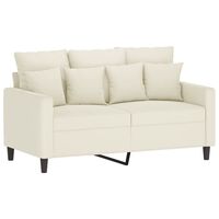 vidaXL 2-Sitzer-Sofa Creme 120 cm Samt