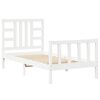 vidaXL Massivholzbett ohne Matratze Wei&szlig; 90x190 cm Kiefernholz