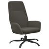 vidaXL Relaxsessel mit Hocker Dunkelgrau Samt