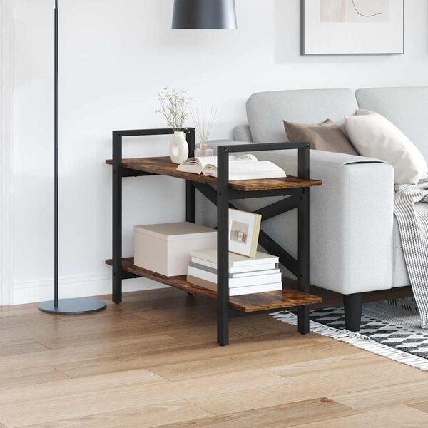 vidaXL B&uuml;cherregal Ger&auml;ucherte Eiche 100 x 33,5 x 64 cm Holzwerkstoff