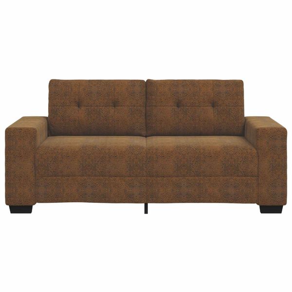 vidaXL | Zweisitzer-Sofa | mit Kissen Braun Kunstleder