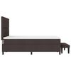 vidaXL Boxspringbett mit Matratze Dunkelbraun 160 x 200 cm Stoff