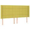 vidaXL Boxspringbett mit Matratze & LED Gr&uuml;n 200x200 cm Stoff