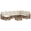 vidaXL Gartensofa-set 9 pcs Beige Poly-Rattan